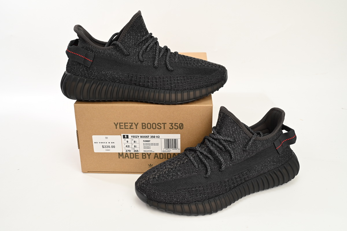 HK Adidas Yeezy Boost 350 V2 Static Black Reflective