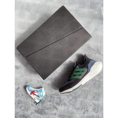 Adidas Ultra Boost 2021 Black and Sub Green 02