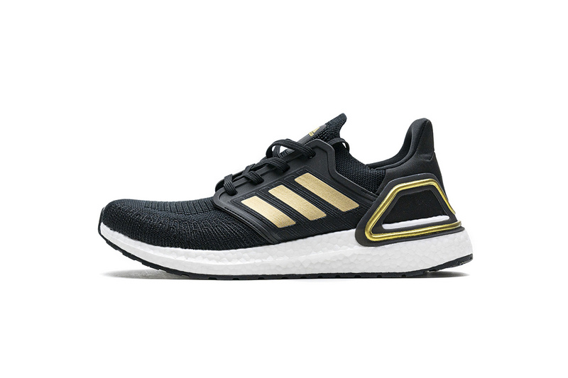Adidas Ultra Boost 20 CONSORTIUM Black Gold Metallic Real Boost