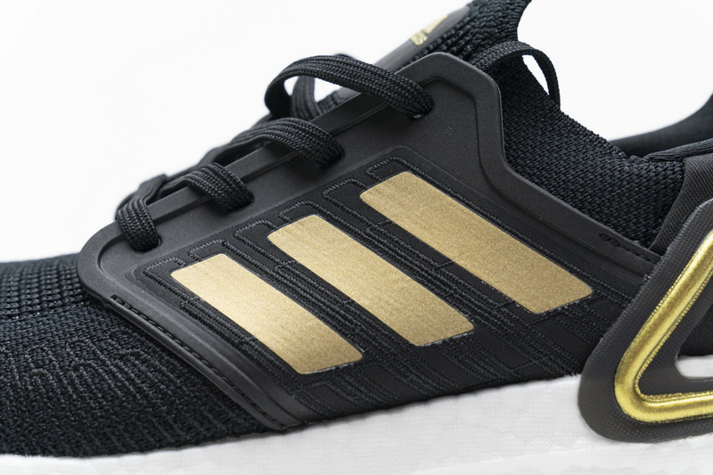 Adidas Ultra Boost 20 CONSORTIUM Black Gold Metallic Real Boost