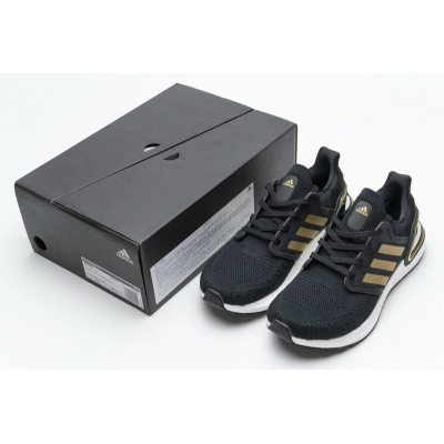 Adidas Ultra Boost 20 CONSORTIUM Black Gold Metallic Real Boost 02