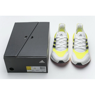 Adidas Ultra Boost 2021 White Yellow Black 02