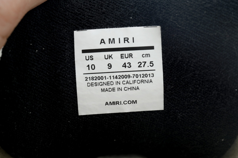 AMIRI White Gray Black