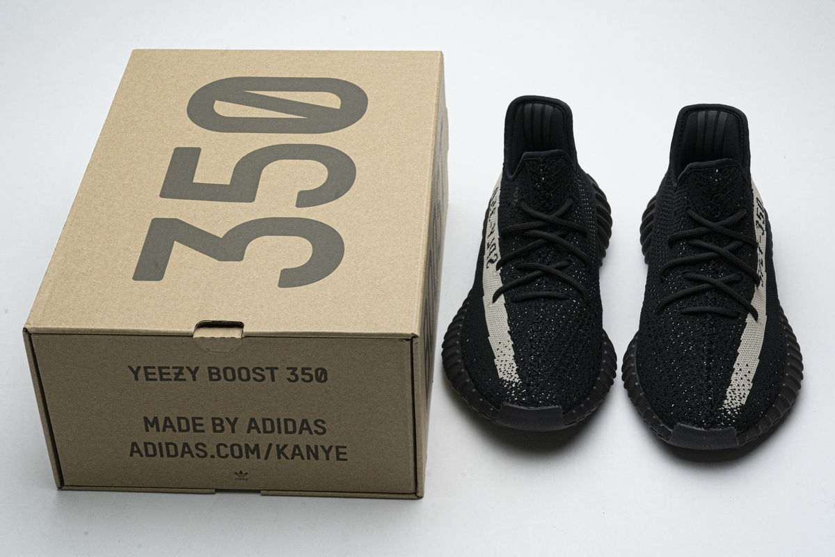 AH Adidas Yeezy Boost 350 V2 Core Black/White Real Boost