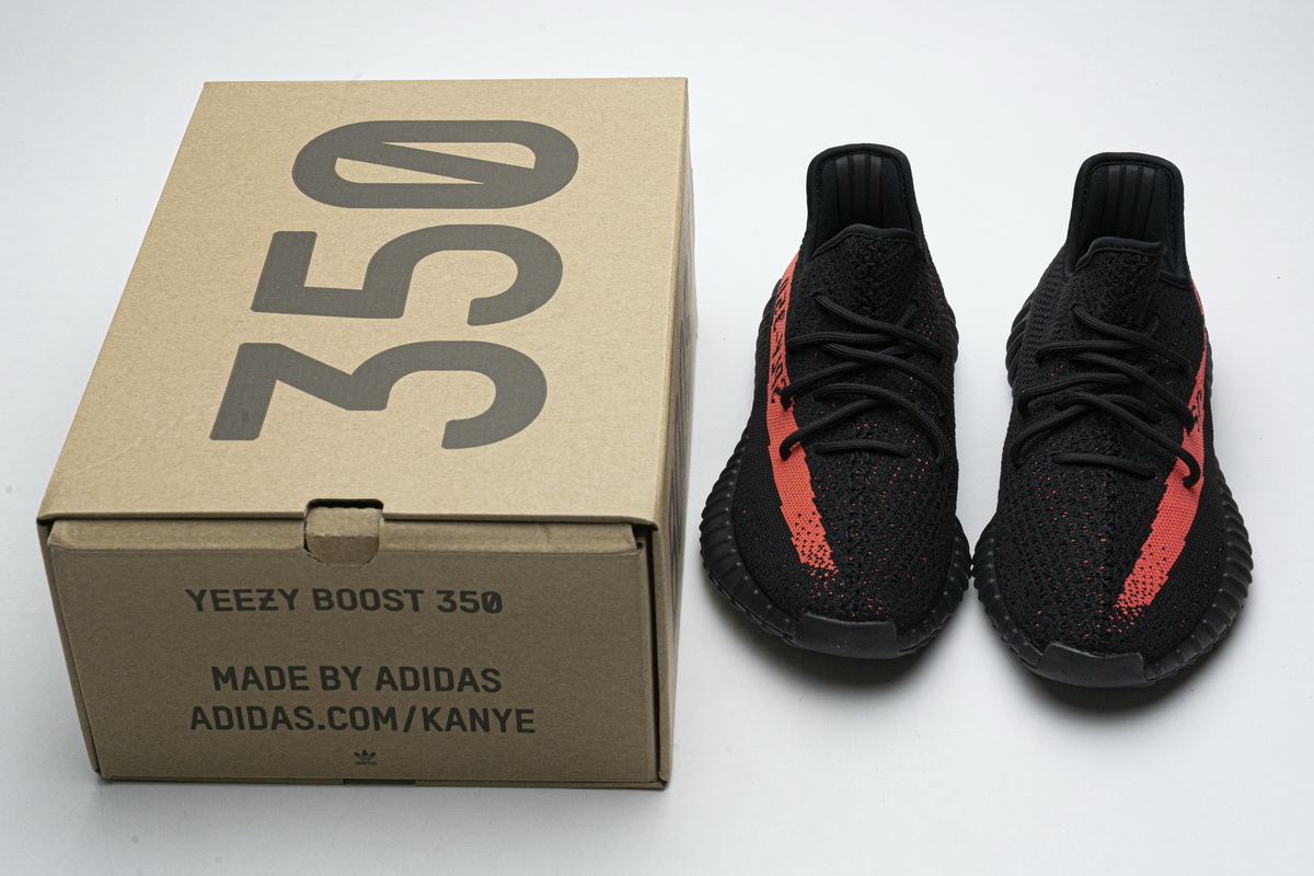 AH Adidas Yeezy Boost 350 V2 Core Black/Red Real Boost