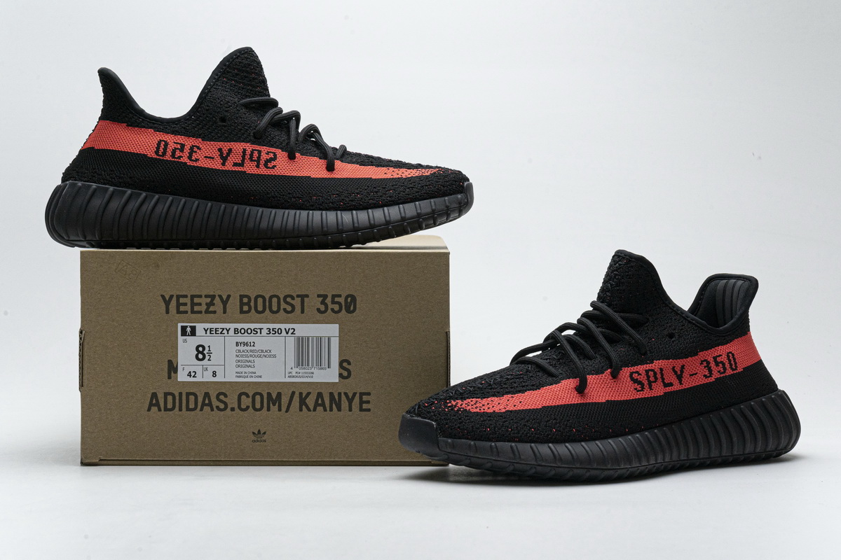 AH Adidas Yeezy Boost 350 V2 Core Black/Red Real Boost
