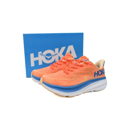 HOKA Clifton 9 2E Wide 'Vibrant Orange Impala' 02