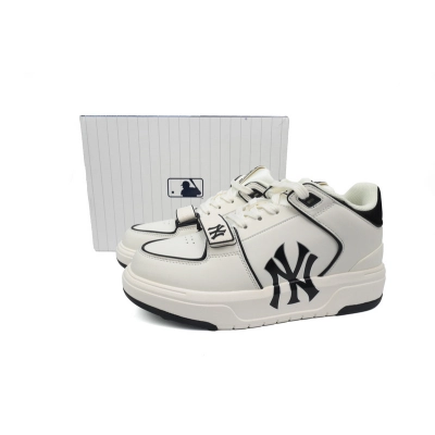 Giày MLB Chunky Liner Mid Basic New York Yankees Sneakers Beige Black 02