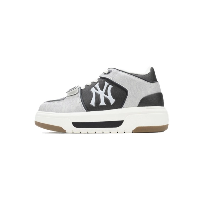 Giày MLB Chunky Liner Mid Basic New York Yankees Grey Black 01