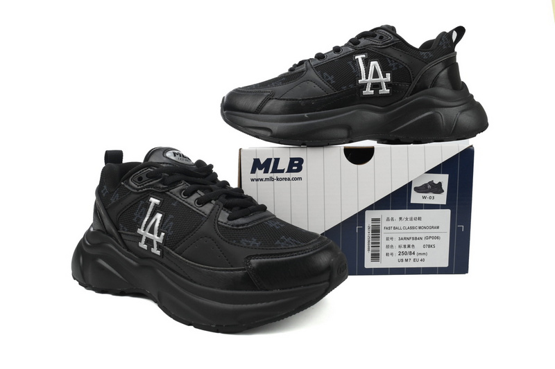 MLB Fast Ball Classic Monogram New York Yankees Sneakers Black
