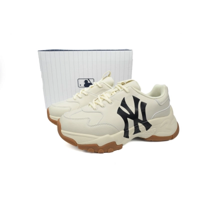 Giày MLB Chunky Liner Basic New York Yankees Sneaker Beige Black 02
