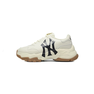 Giày MLB Chunky Liner Basic New York Yankees Sneaker Beige Black 01