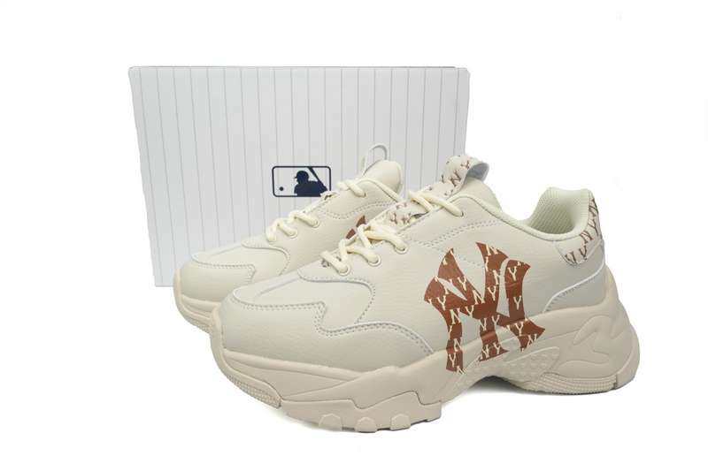 Giày MLB Chunky Liner Basic New York Yankees Sneaker Beige Brown