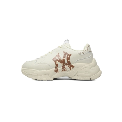 Giày MLB Chunky Liner Basic New York Yankees Sneaker Beige Brown 01