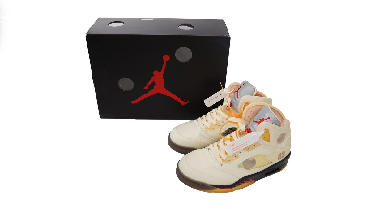 OG OFF White x Air Jordan 5 Retro SP Sail