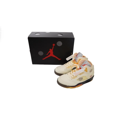 OG OFF White x Air Jordan 5 Retro SP Sail 02