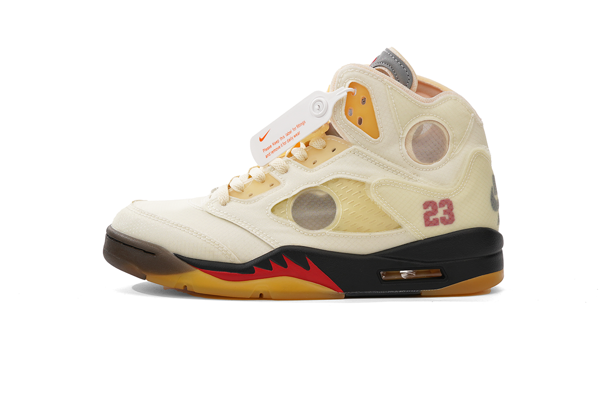 OG OFF White x Air Jordan 5 Retro SP Sail