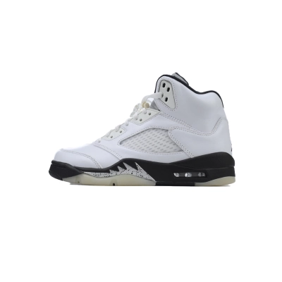 JN Air Jordan 5 Retro 'White Black' 01