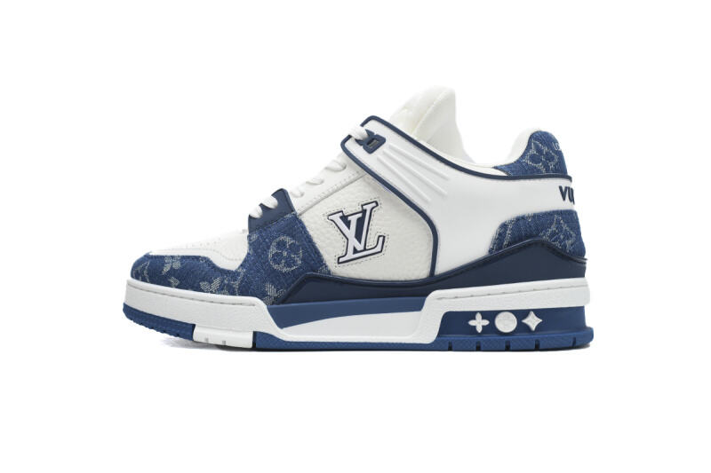 LOUIS VUITTON Trainer White Blue