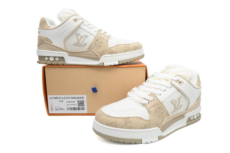 LOUIS VUITTON Trainer White Khaki