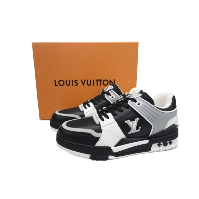 LOUIS VUITTON Trainer Black Grey 02
