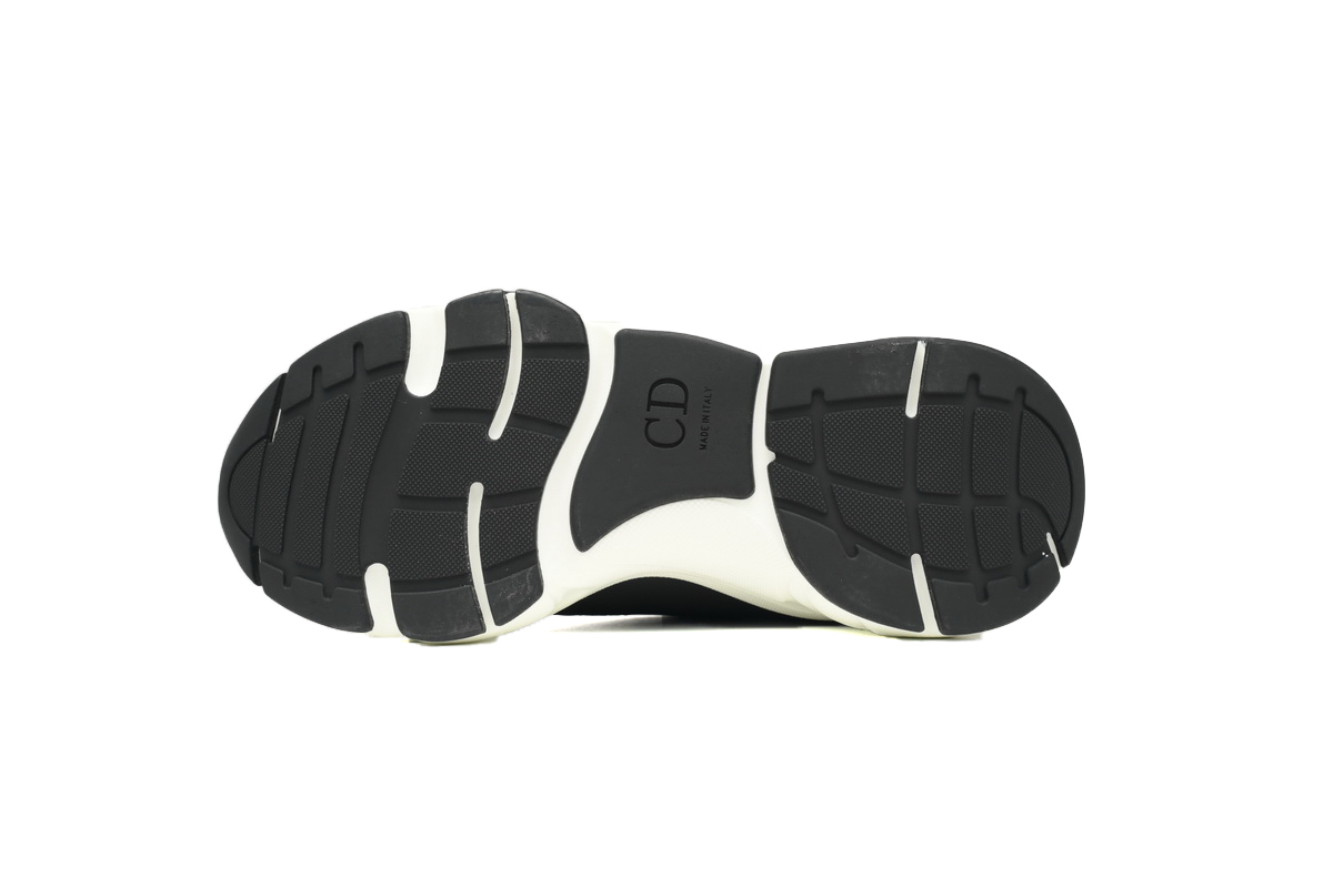 Dior White, Blue, & Black 'B22' Sneakers Black And White