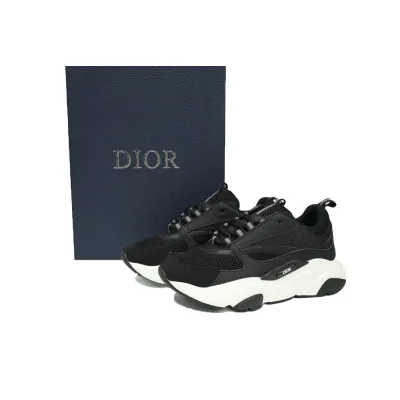 Dior White, Blue, & Black 'B22' Sneakers Black And White 02