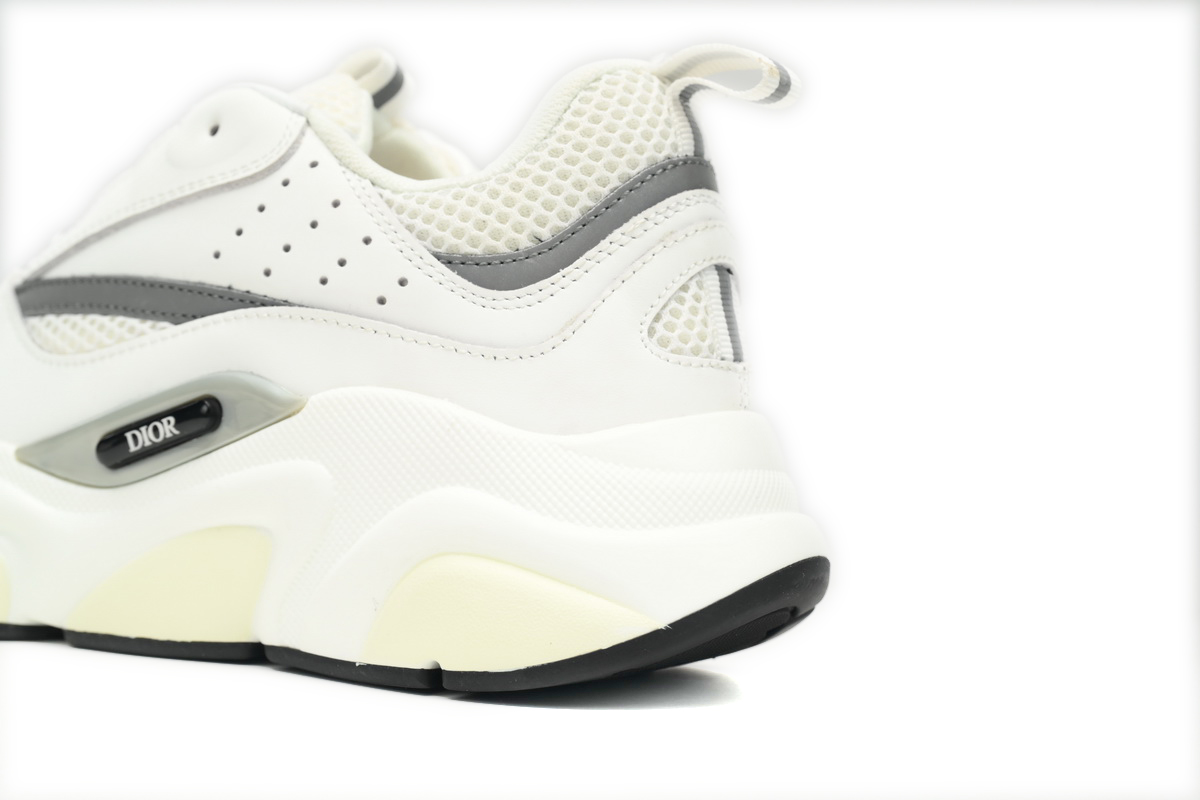 Dior White, Blue, & Black 'B22' Sneakers Rice White Gray