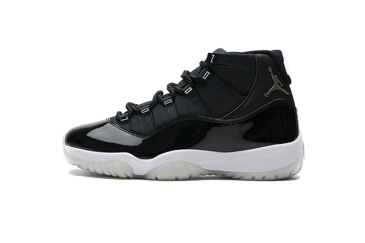XP Air Jordan 11 25th Anniversary Black Silver Eyelets