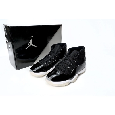 XP Air Jordan 11 25th Anniversary Black Silver Eyelets 02