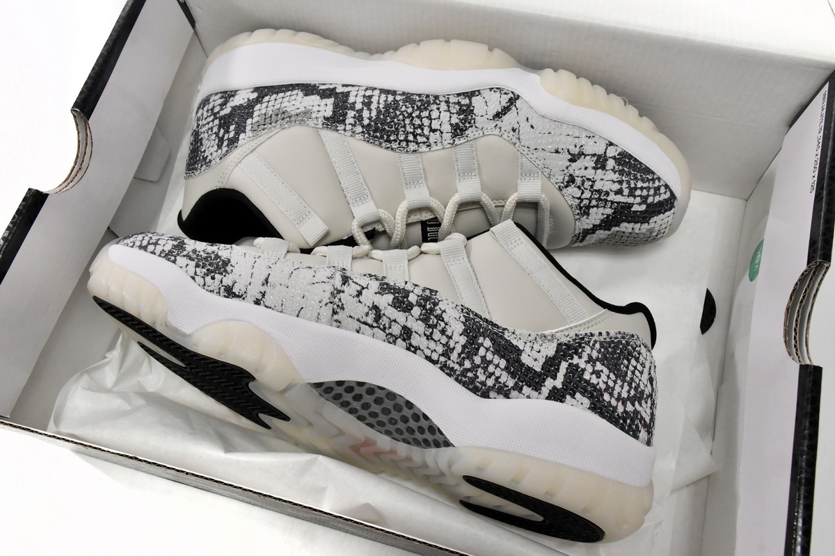 XH Air Jordan 11 Retro Low Light Bone Snakeskin