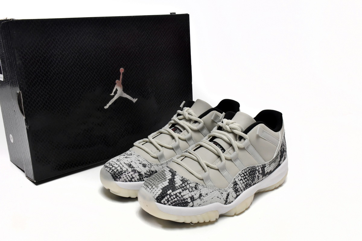 XH Air Jordan 11 Retro Low Light Bone Snakeskin