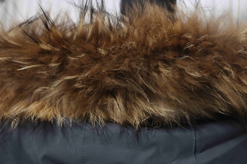 MLB 2nd Generation Large Fur Collar Workwear Down Jacket Grey