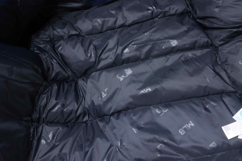 MLB 2nd Generation Large Fur Collar Workwear Down Jacket Blue