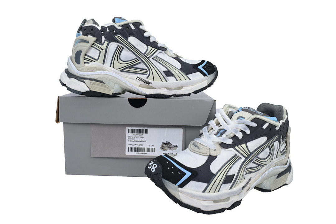 Balenciaga Runner Sneaker Lan Bai Hei