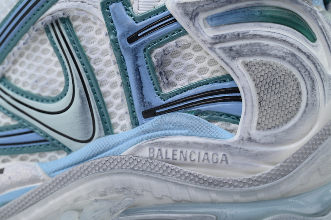 Balenciaga Runner Sneaker 'White Green Blue'