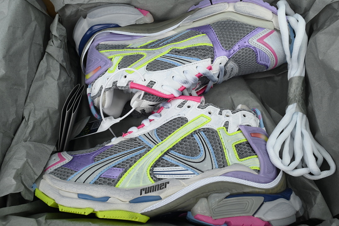 Balenciaga Runner Sneaker Pink Blue Purple