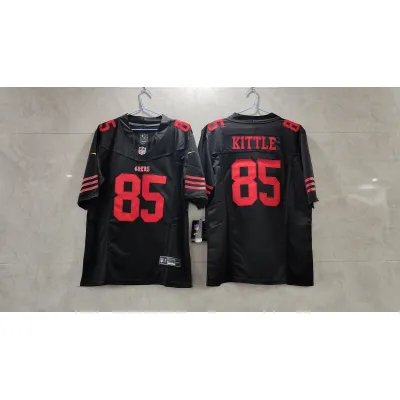 Men's San Francisco 49ers #85 George Kittle Limited F.U.S.E. Jersey - Black 02