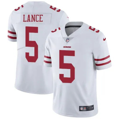 Youth San Francisco 49ers #5 Trey Lance Game Jersey - White 02