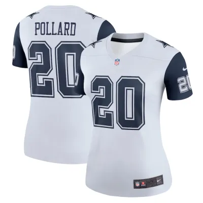Women's Dallas Cowboys #20 Tony Pollard Alternate Legend Jersey - White 01