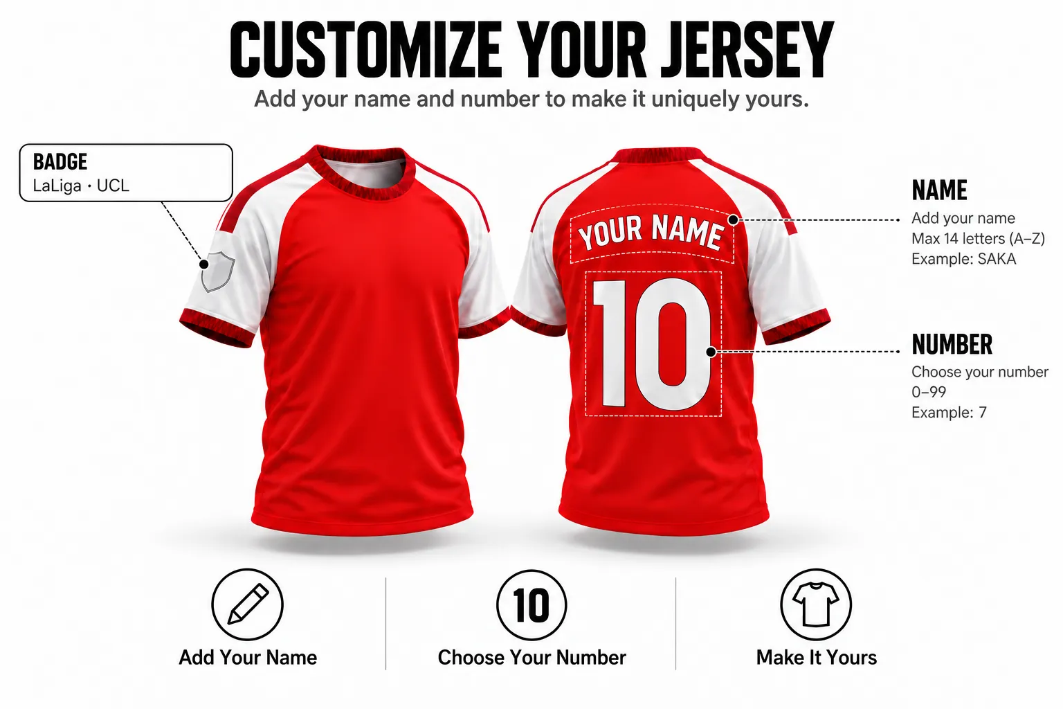 Personalized Soccer Jerseys | Name & Number | StockxJersey