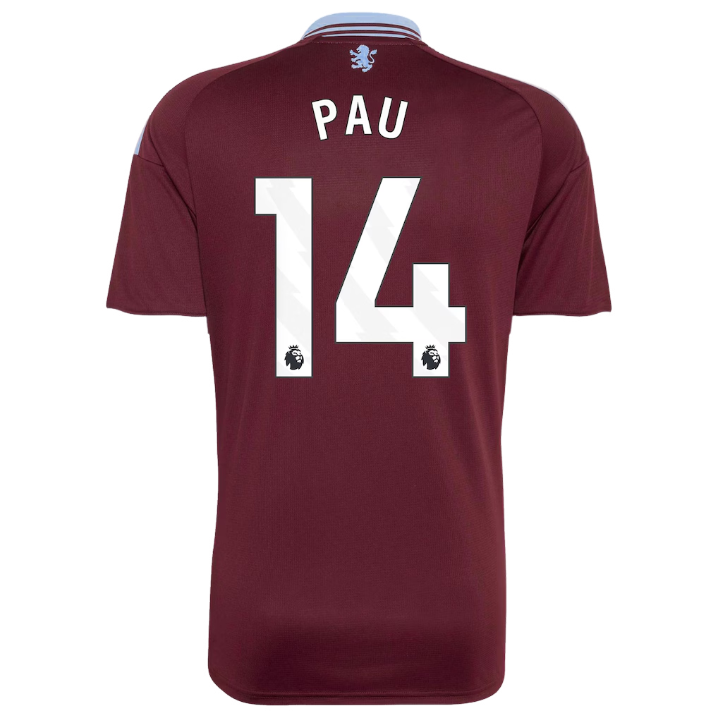 Aston Villa 2026/27 #14 Pau Torres EPL Home Jersey - Fan Version Football Shirt-Regular Fit