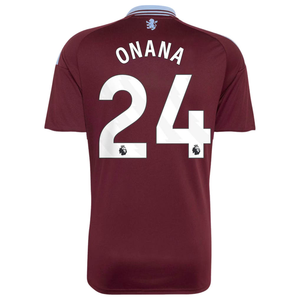 Aston Villa 2026/27 #24 Amadou Onana EPL Home Jersey - Fan Version Football Shirt-Regular Fit