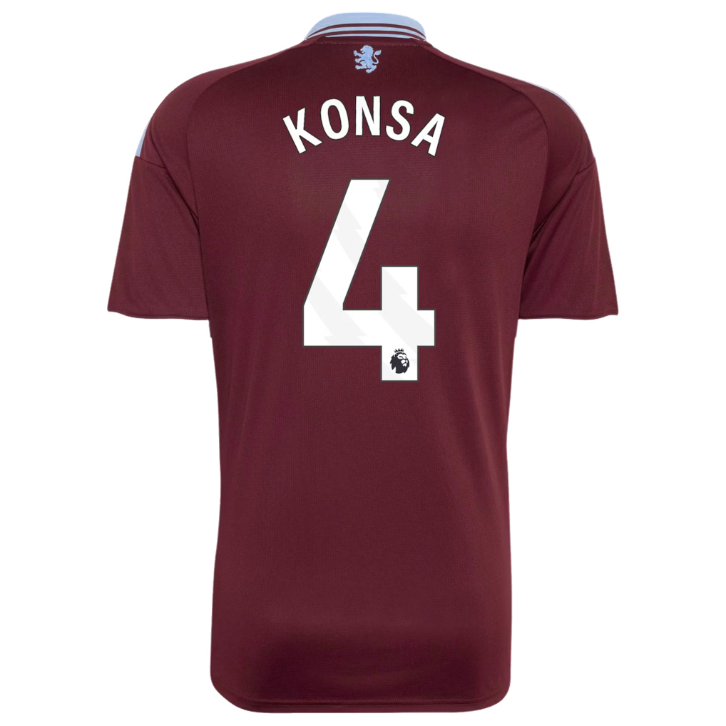 Aston Villa 2026/27 #4 Ezri Konsa EPL Home Jersey - Fan Version Football Shirt-Regular Fit