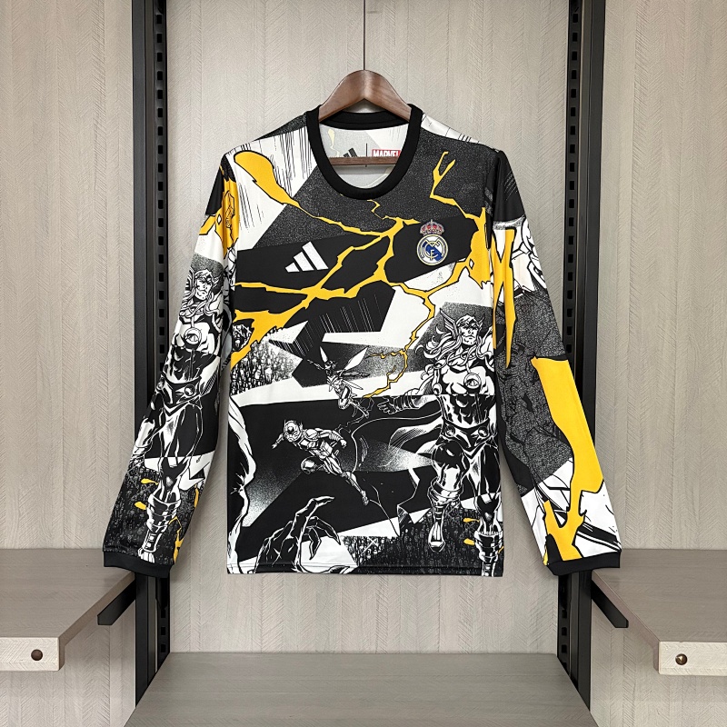 Real Madrid Real Madrid 2025/26 Home Special Edition Jersey - Fan Version Football long-sleeved Fit
