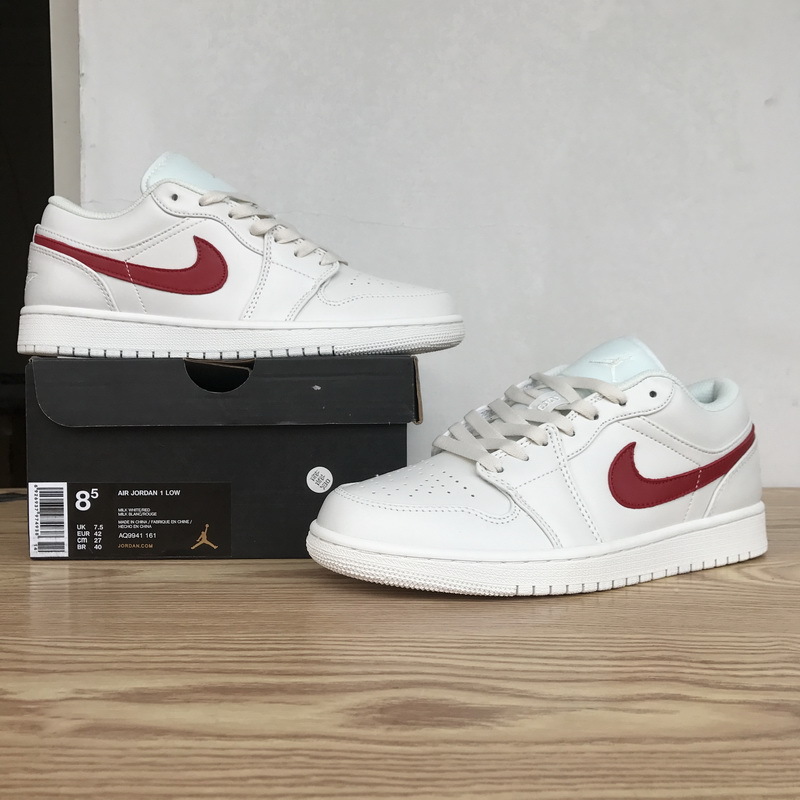  Air Jordan 1 Low Milk White Red AQ9941-161 ??