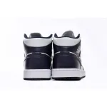 Jordan 1 Mid White Metallic Gold Obsidian Men