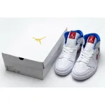 Air Jordan 1 Mid SE White Blue Red BQ6472-164 ??