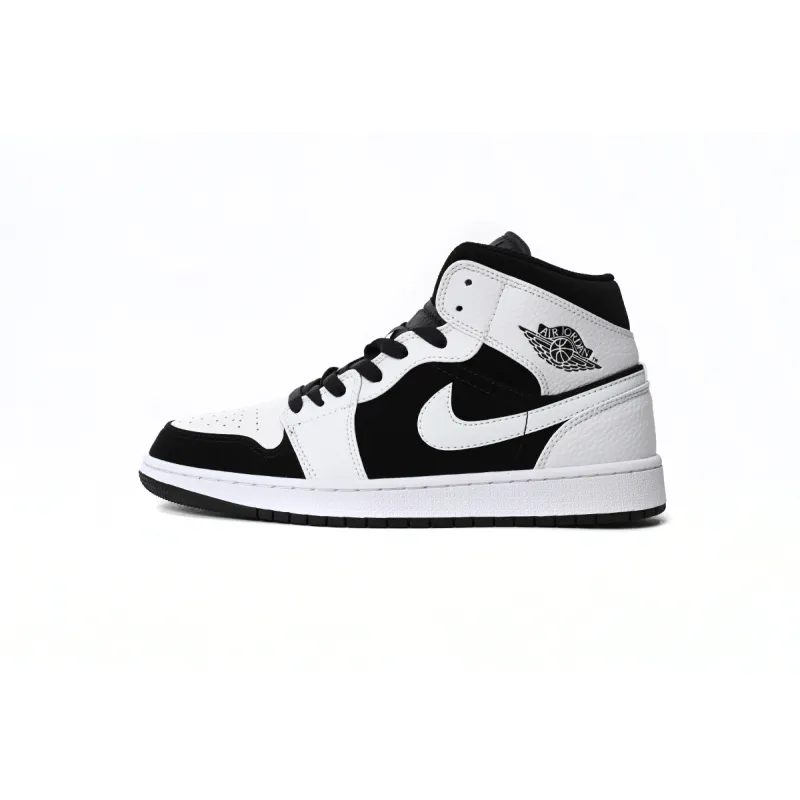 Jordan 1 Mid White Black 554724-113