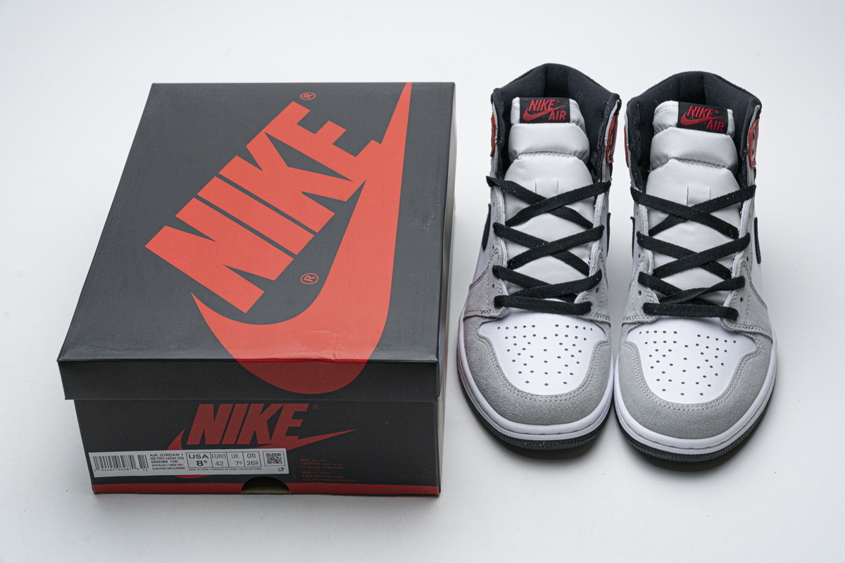 Air Jordan 1 High Smoke Grey Red 555088-126 ?Mens Nike Air Jordan 1 Retro High Light Smoke Grey Red - Crew Kicks ?jordan smoke grey high,air jordan 1 high smoke grey,Mens Nike Air Jordan 1 Retro High Light Smoke Grey Red